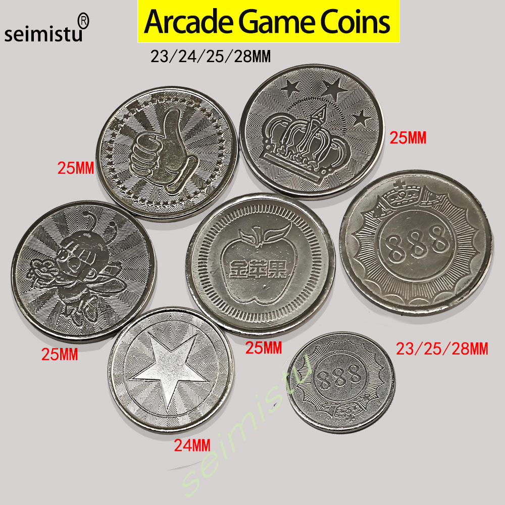 Arcade Vending & Laundry Revenue - 100개 스테인레스 스틸 23/24/25mm 토큰 크라운